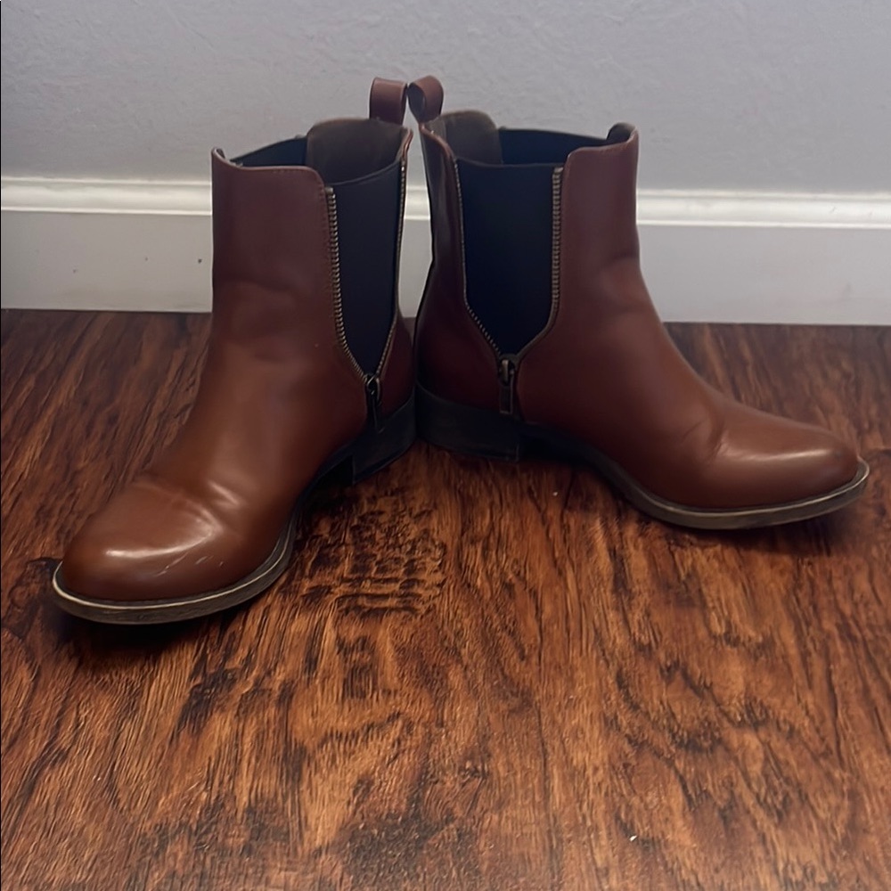 (2 for $10) Brown Rocket Dog ankle boots size 7.5